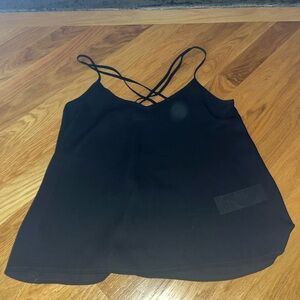 flowy see through spaghetti strap Hollister crop top